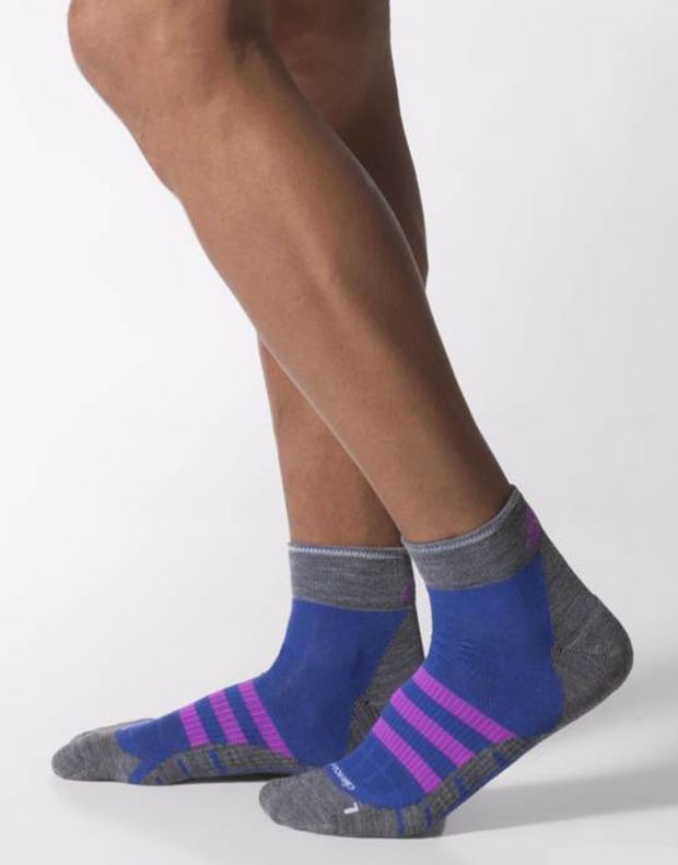 ADIDAS Run Thin Cushioned Id Ankle Socks Purple - S12442 - 3