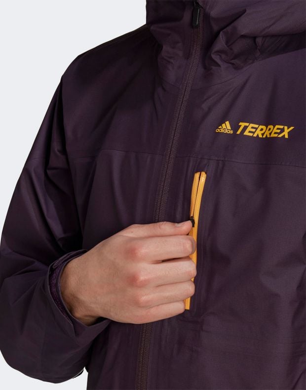 ADIDAS Terrex Fastr Gore-Tex Rain Jacket Purple - GH1557 - 7