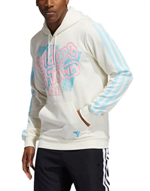 ADIDAS Trae Young X Icee Coldest In Town Hoodie White - H64915 - 1