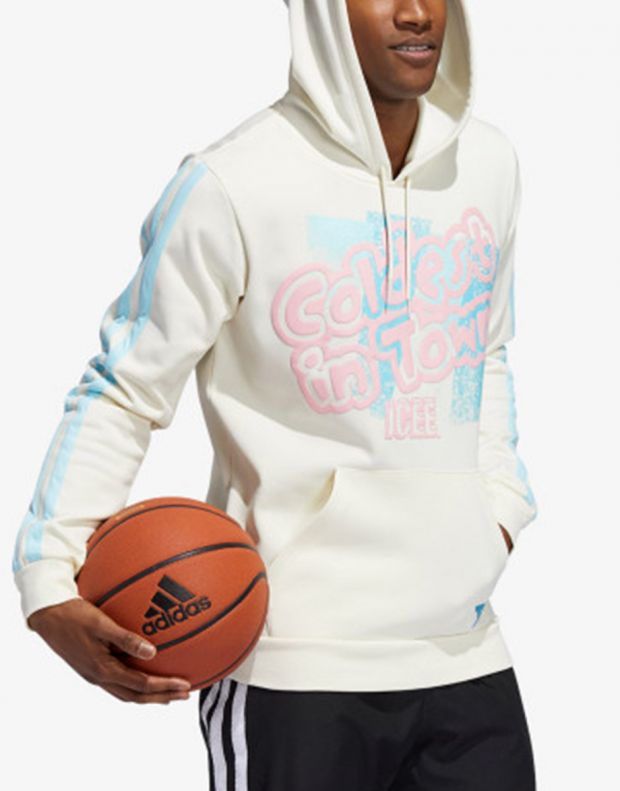 ADIDAS Trae Young X Icee Coldest In Town Hoodie White - H64915 - 3