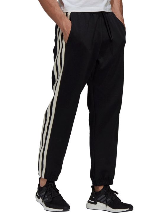 Black and white adidas tracksuit bottoms clearance