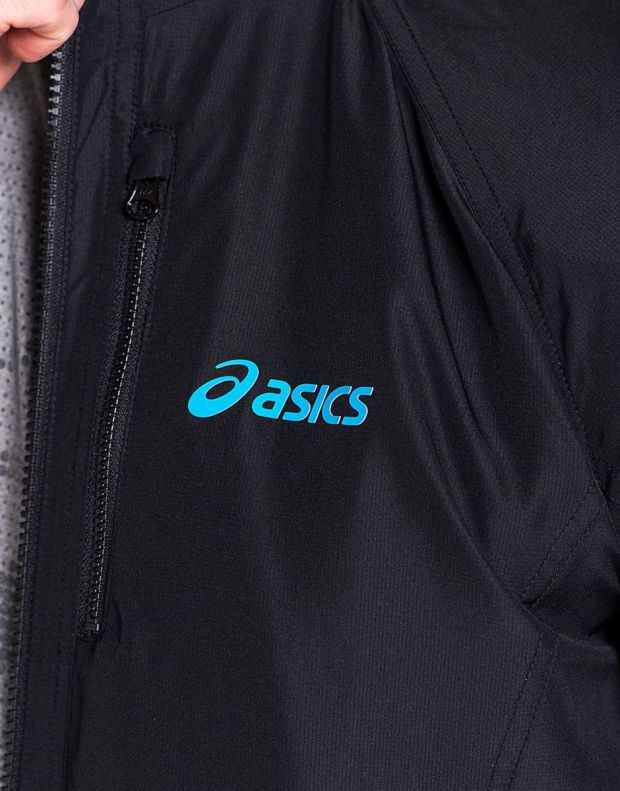 ASICS Windbreaker Jacket Black-Blue Logo - 123105-0904 - 4
