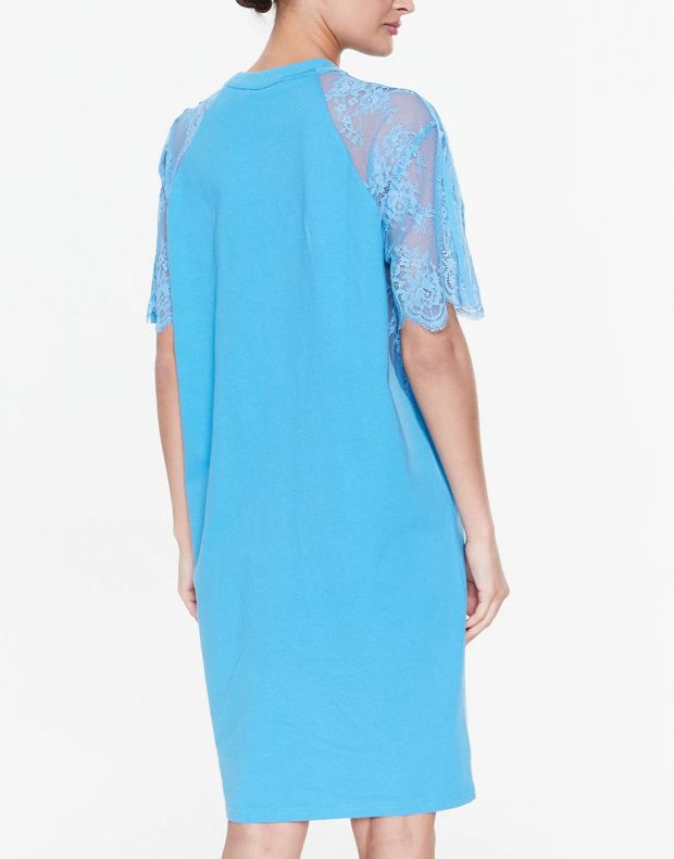 ADIDAS Adicolor Classics Lace Tee Dress Blue - HC4576 - 2