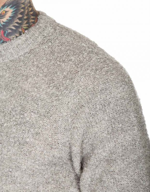 JACK&JONES Basil Knit Pullover Grey - 93443/grey - 4