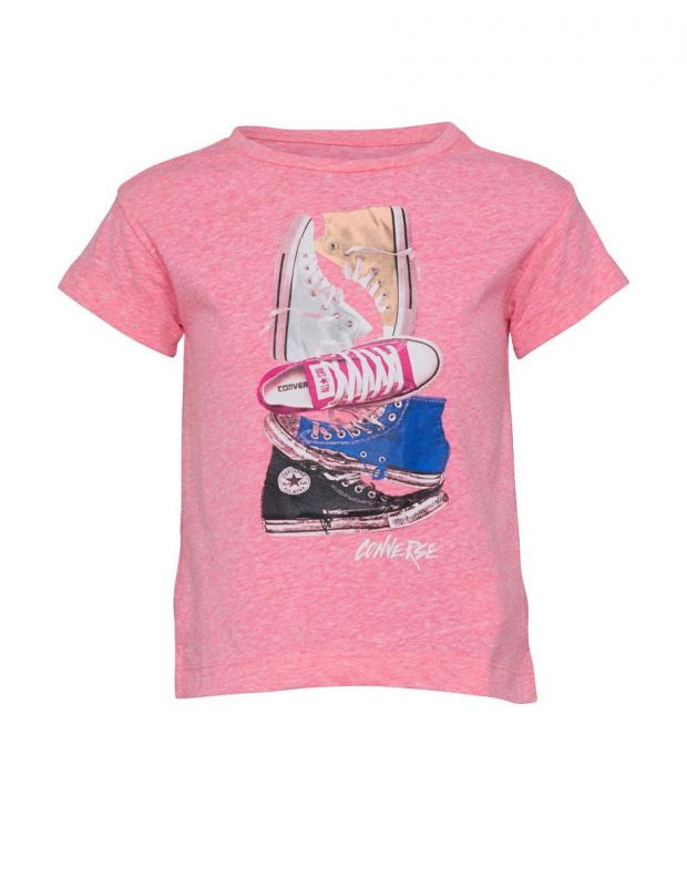 CONVERSE Stacked Chuck II Tee Pink - CNV6532S-A4P - 1