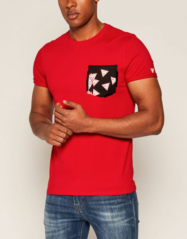 GUESS Printed Pocket Tee Red - M0YI59I3Z11-RED - 3