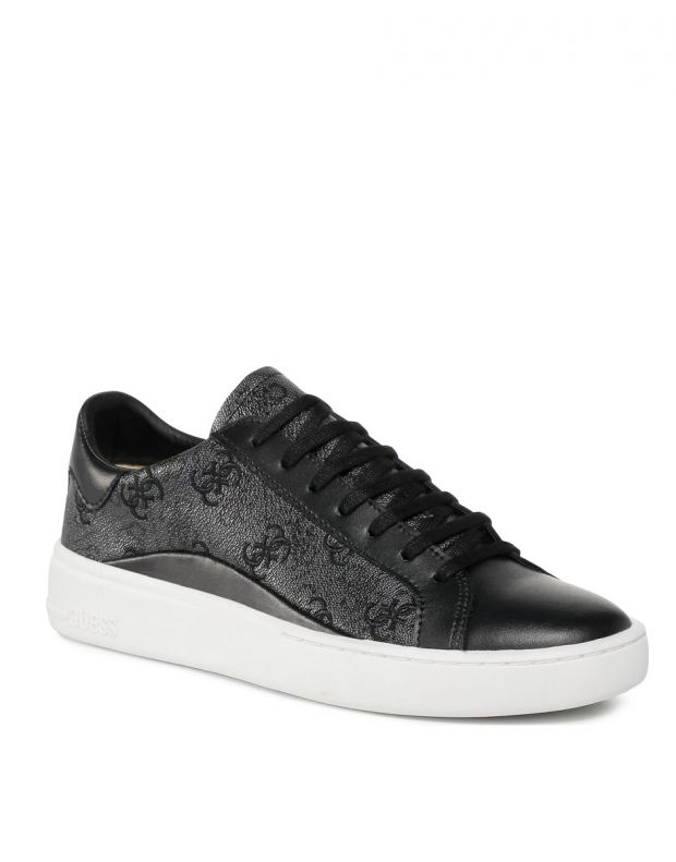 GUESS Verona Leather Stamped Trainers Black - FM8VERPEL12-BLACK - 2