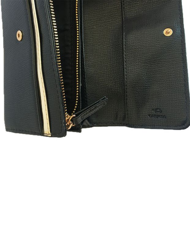 CARPISA Leather Long Luxury Wallet Black - PD424401/black - 3