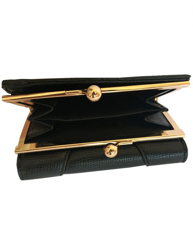 CARPISA Leather Pinch Wallet Black - PD424403/black - 2