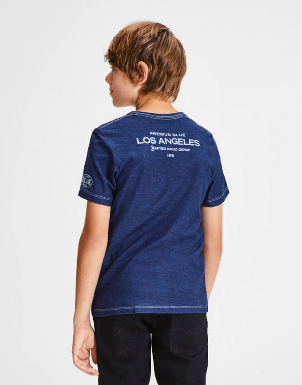 JACK&JONES Boy's Logo Print T-Shirt Dark Blue - 12149395/db - 2