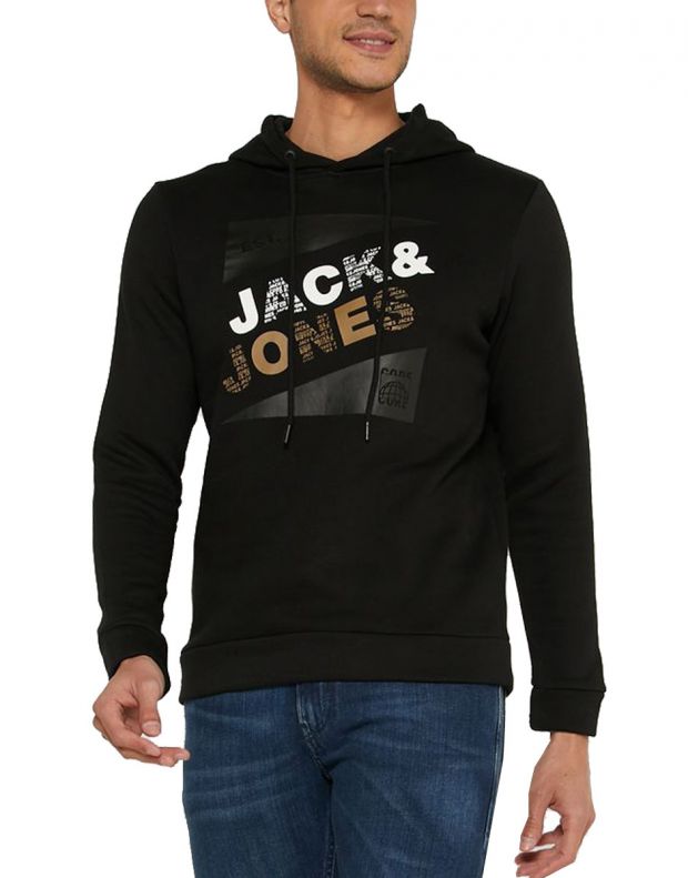 JACK&JONES Brushed Loopback Hoodie Black - 12184429/black - 1