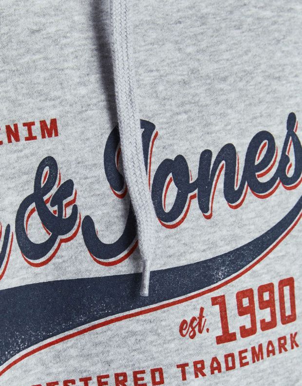 JACK&JONES Essential Logo Sweat Hoodie Grey - 12189736/grey - 4