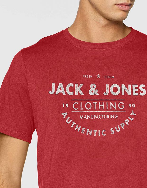JACK&JONES Front Logo Tee Red - 12157339/red - 3