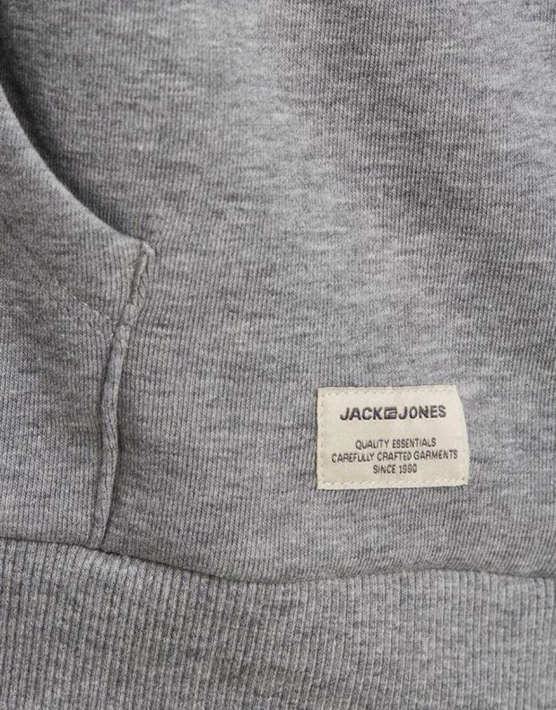 JACK&JONES Logo Hoodie Grey - 12137057/grey - 3