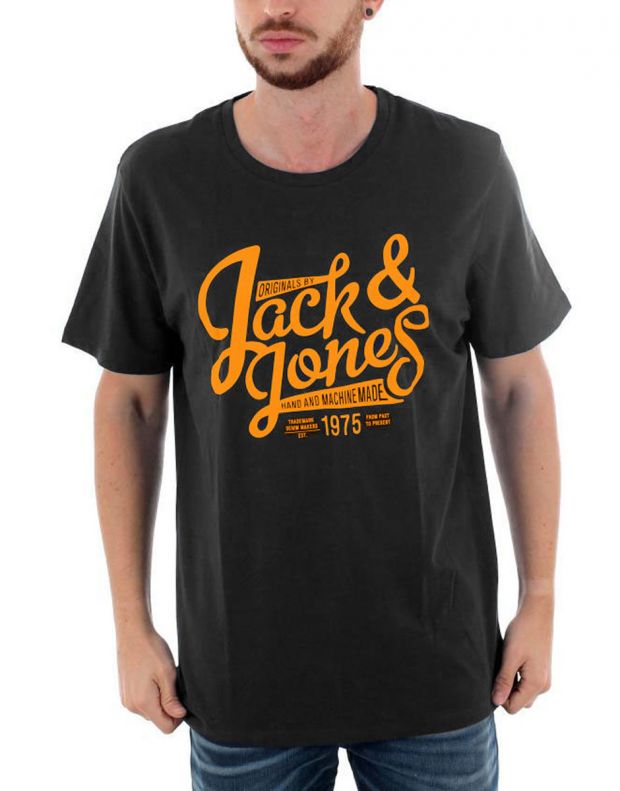 JACK&JONES Logo Tee Black/Orange - 12152769/orange - 1