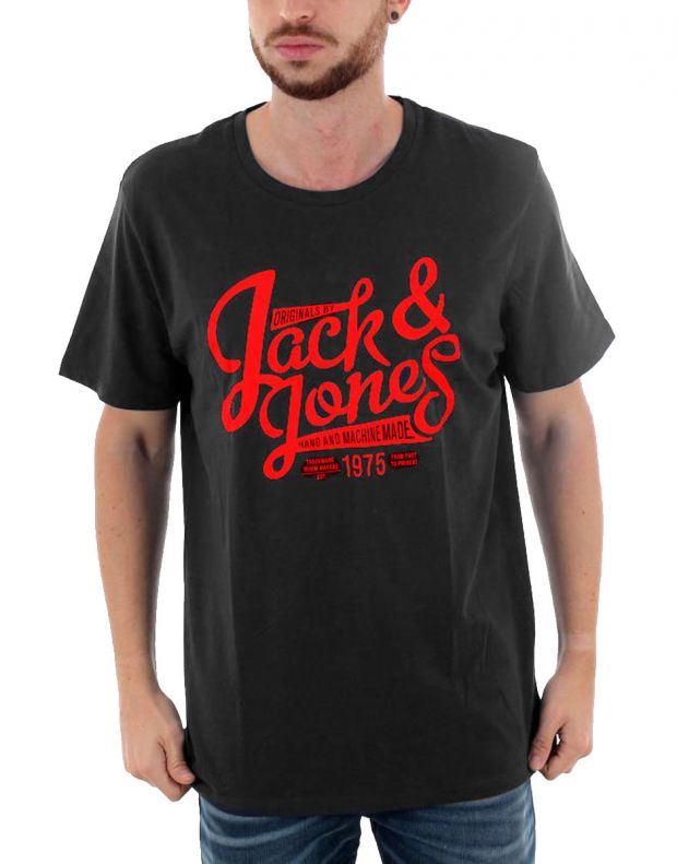 JACK&JONES Logo Tee Black/Red - 12152769/red - 1