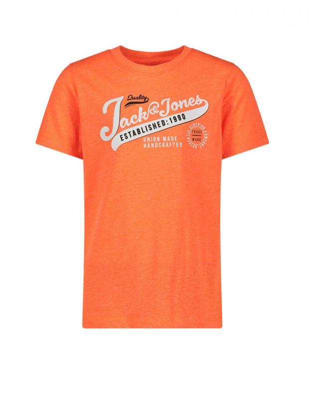 JACK&JONES Neon Logo Tee Orange - 12189195/orange - 1