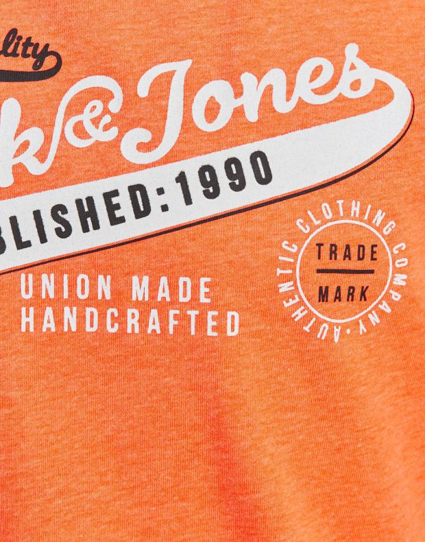 JACK&JONES Neon Logo Tee Orange - 12189195/orange - 3