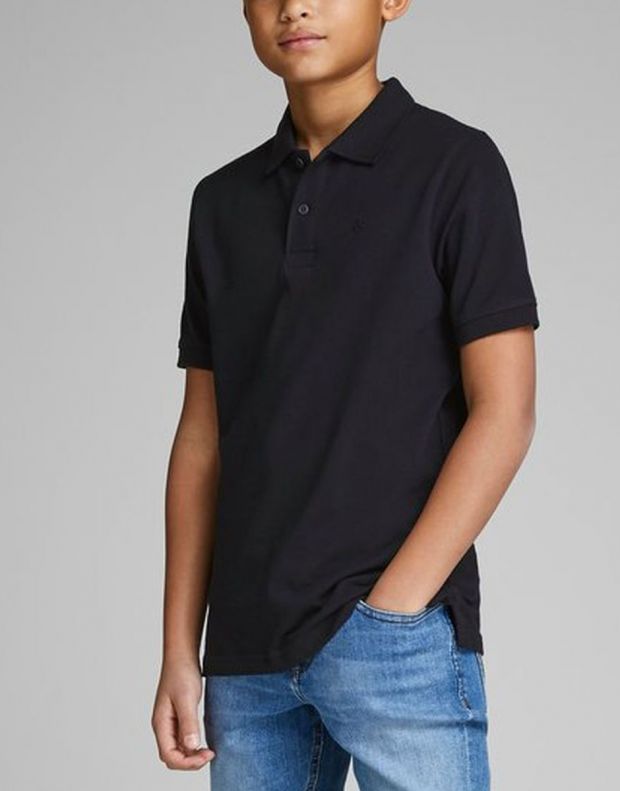 JACK&JONES Plain Boy's Polo Shirt Black - 12148414/b - 2
