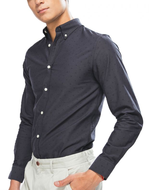 JACK&JONES Premium Panama Shirt Dark Grey - 12120733/d.grey - 1