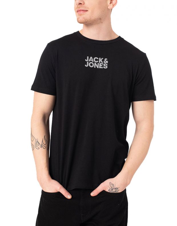 JACK&JONES Thundermix Back Tee Black Reflect - 12191353/black reflect - 1
