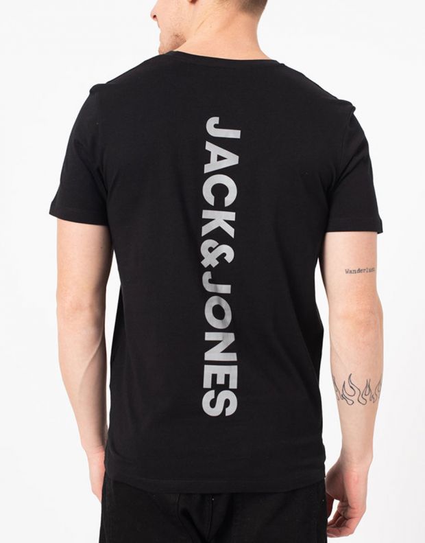 JACK&JONES Thundermix Back Tee Black Reflect - 12191353/black reflect - 2