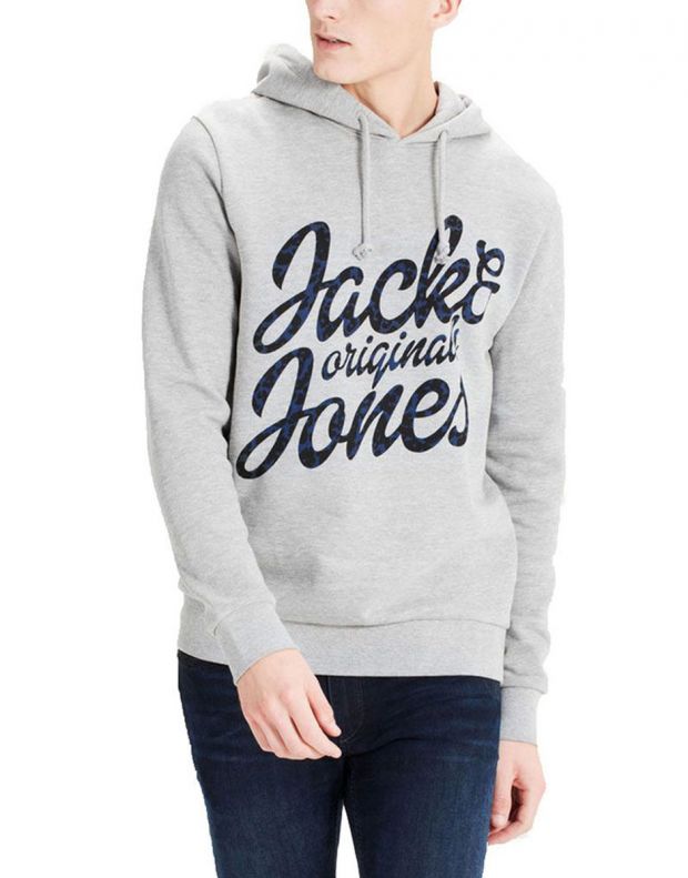JACK&JONES Filling Hoodie Grey - 13182/grey - 2