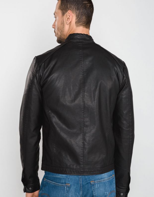 JACK&JONES On Trend Leather Jacket - 12125440/black - 3