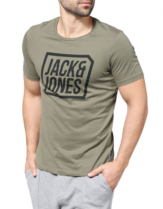 JACK&JONES Saturday Logo Tee Olive - 12135715/olive - 1