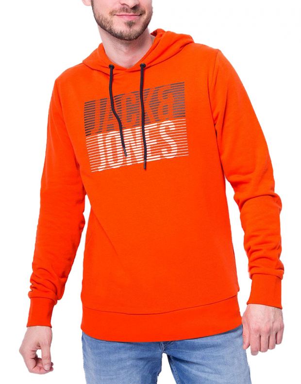 JACK&JONES Booster Sweat Orange - 12140308/poinciana - 1