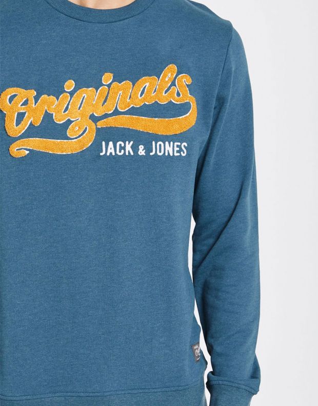 JACK&JONES Varsity Printed Sweatshirt Blue - 12133395/blue - 3