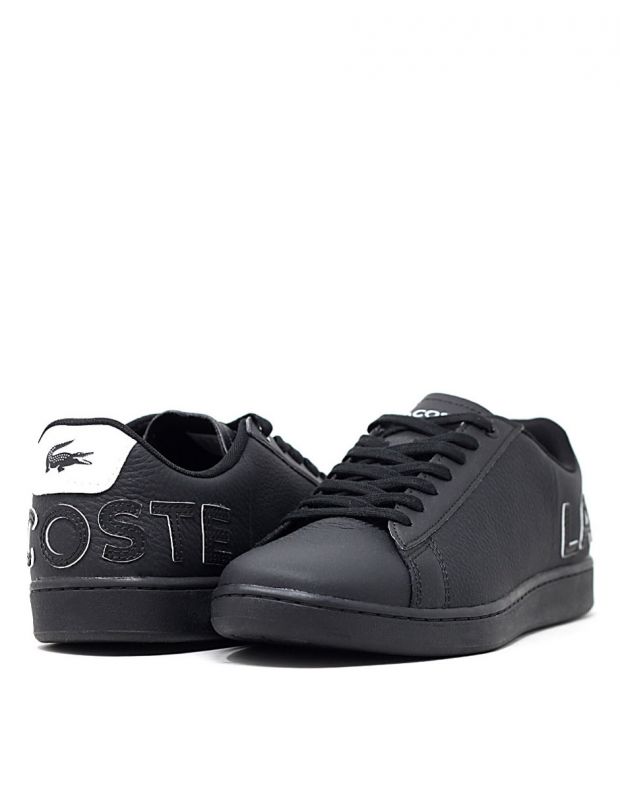 LACOSTE Carnaby Evo 120 Leather Sneakers Black - 39SMA0052-312 - 3
