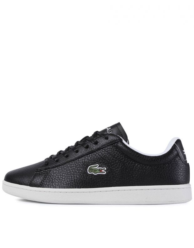 LACOSTE Carnaby Evo Tumbled Leather Sneakers Black - 740SMA0015-454 - 1