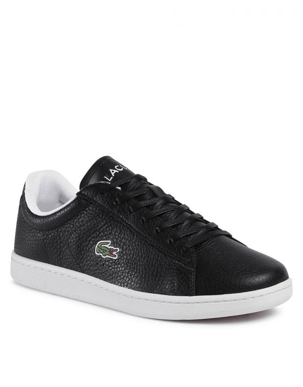 LACOSTE Carnaby Evo Tumbled Leather Sneakers Black - 740SMA0015-454 - 2
