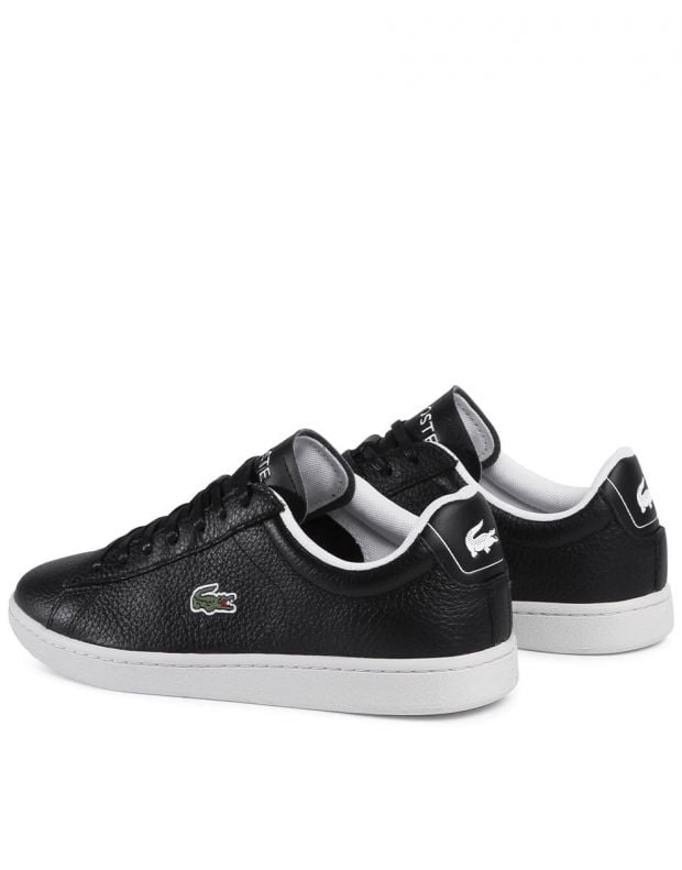 LACOSTE Carnaby Evo Tumbled Leather Sneakers Black - 740SMA0015-454 - 4