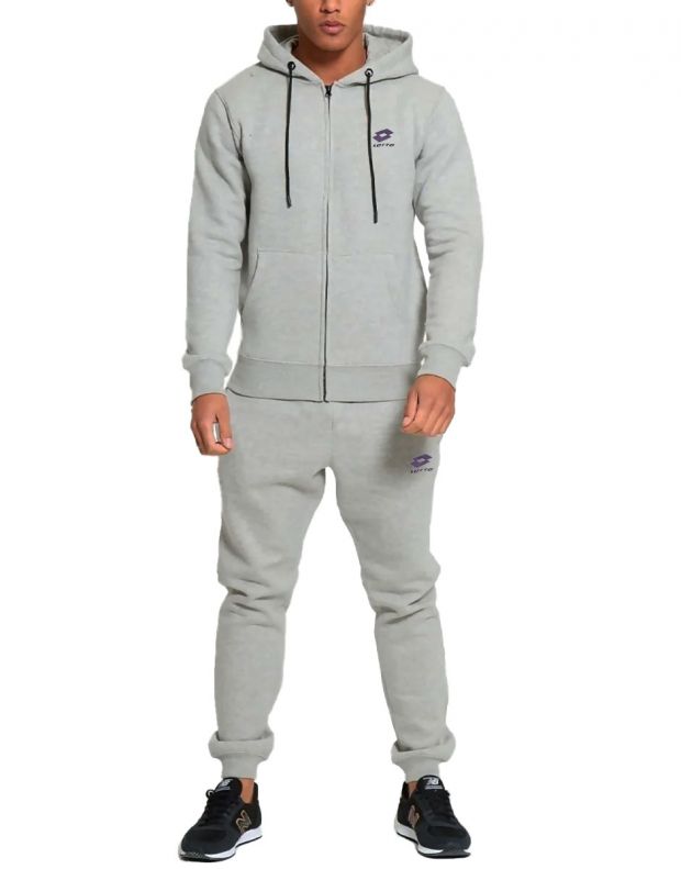 LOTTO Hooded Training Track Suit Grey - LT1277-LT1278-Grey - 1