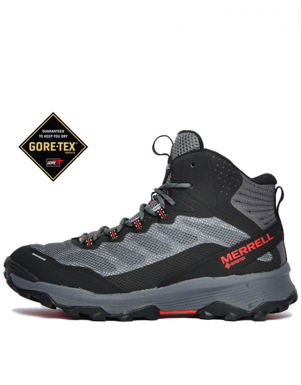 MERRELL Speed Strike Mid Gore-Tex Shoes Grey/Black - J066871 - 1