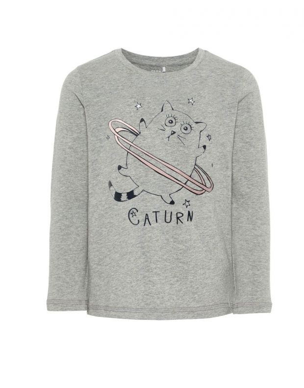 NAME IT Cat Long Sleeved Blouse Grey - 13164124/grey - 1