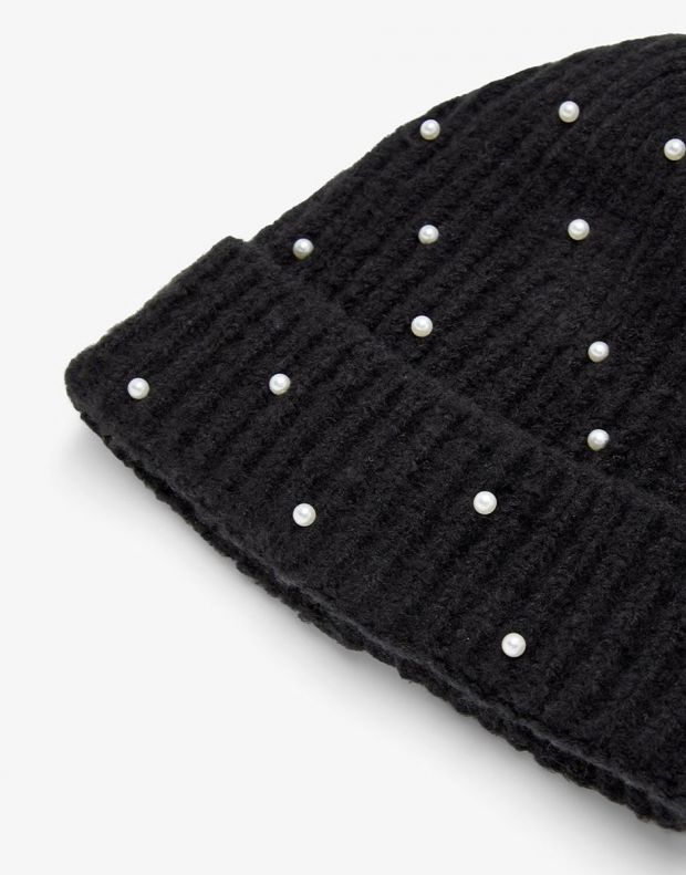 NAME IT Pearl Embellished Knit Beanie Black - 13179581/black - 2
