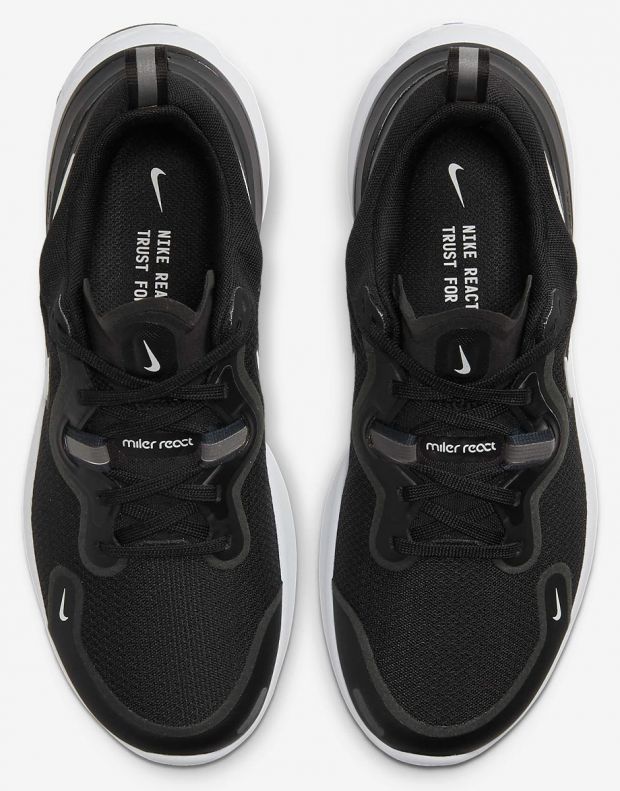 NIKE React Miler Running Shoes Black - CW1778-003 - 4
