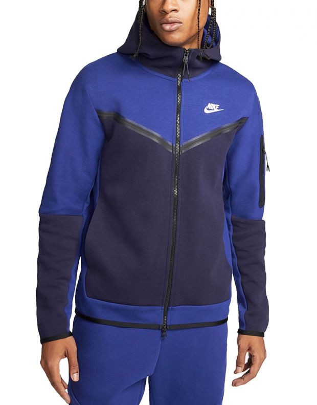NIKE Sportswear Tech Fleece Full Zip Hoodie Blue - DV0537-455 - 1
