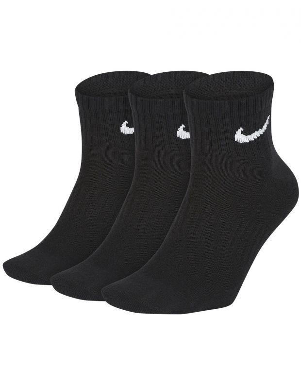 NIKE 3-Pack Everyday Ankle Training Socks Black - SX7677-010 - 1