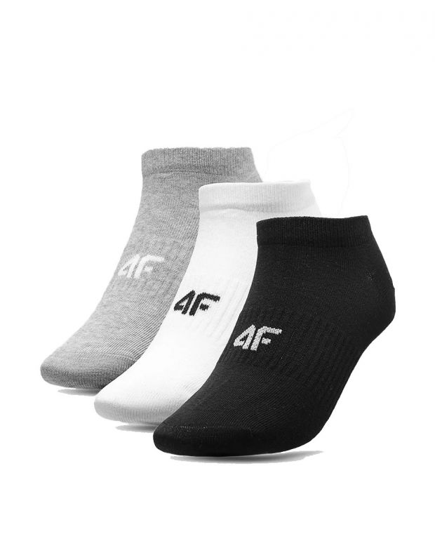 4F 3-Pack Middle Cut Logo Socks MultiColor - NOSH4-SOD302-54S+10S+20S - 1