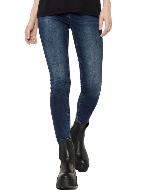 PIECES Delly Skinny Mid Rise Jeans Dark Blue Denim - 17106120/denim - 1
