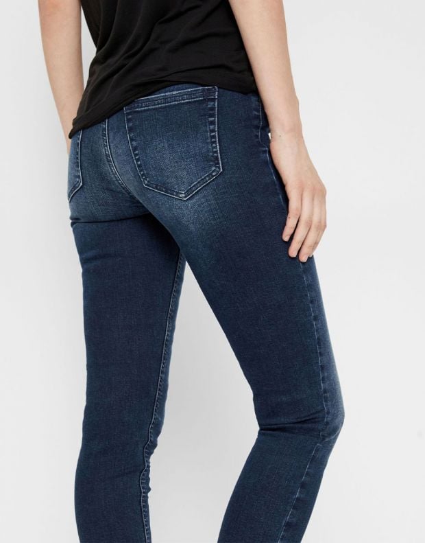 PIECES Delly Skinny Mid Rise Jeans Dark Blue Denim - 17106120/denim - 4