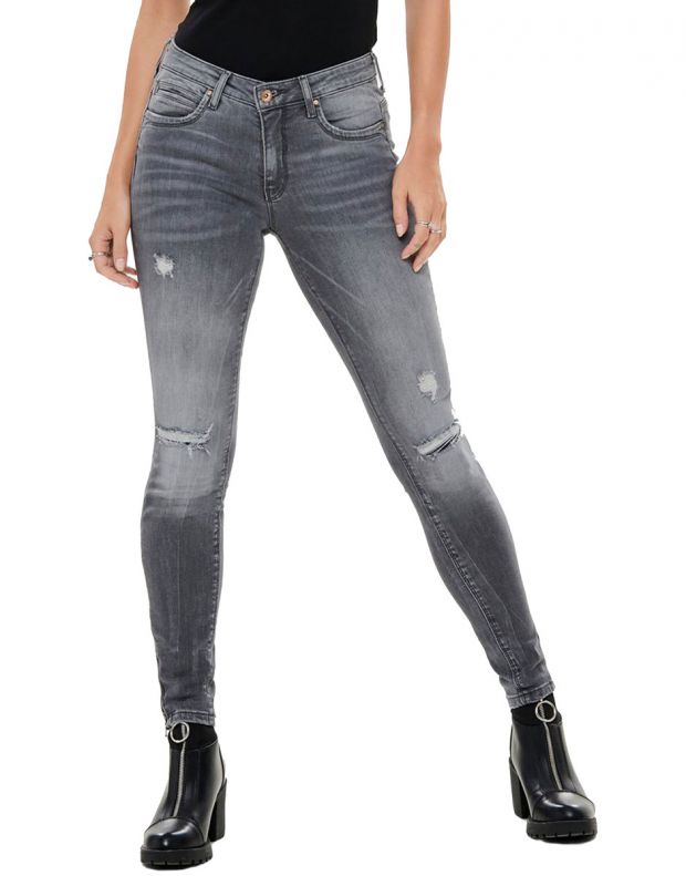 ONLY Kendell Anckle Zip Slim Fit Jeans Grey - 15170819/grey - 1