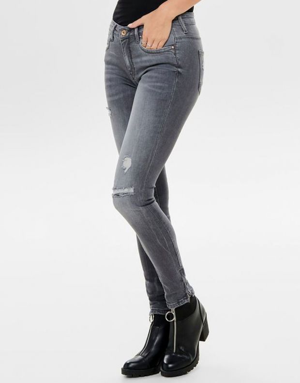 ONLY Kendell Anckle Zip Slim Fit Jeans Grey - 15170819/grey - 3