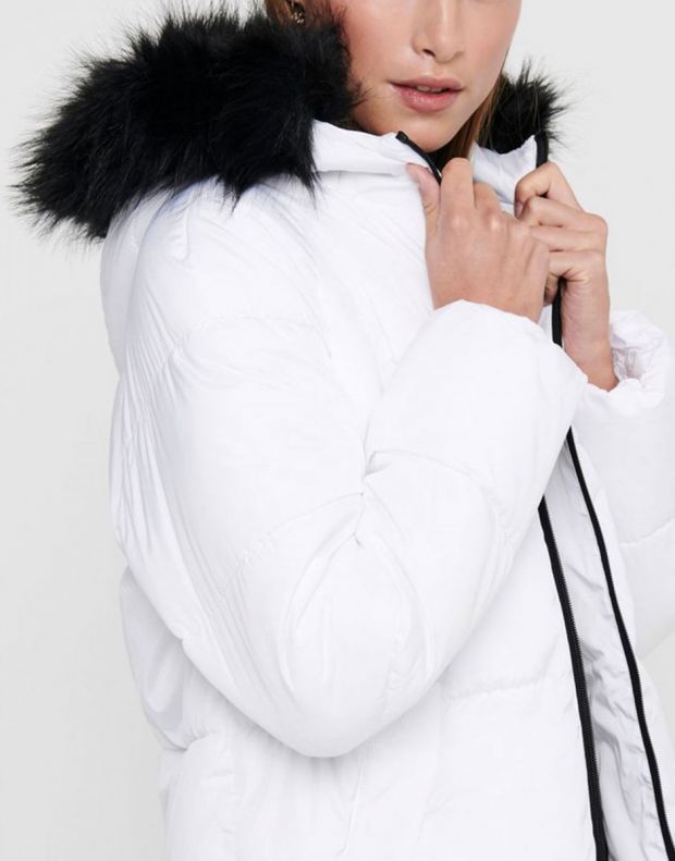 ONLY Long Puffer Jacket White - 15205637/white - 3