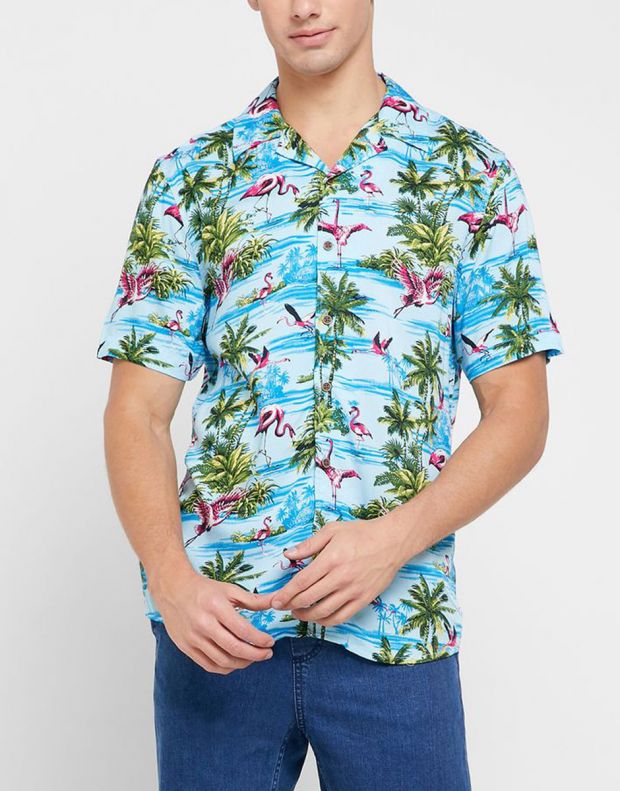 ONLY&SONS Hawaiian Print Relaxed Fit Shirt Blue - 22012656/blue - 4