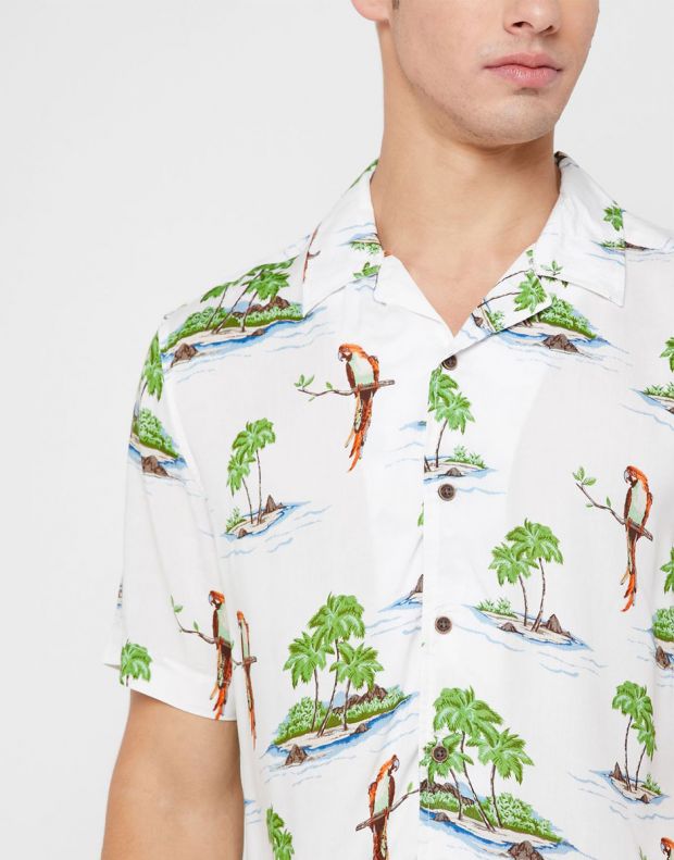ONLY&SONS Hawaiian Print Relaxed Fit Shirt White - 22012656/white - 3